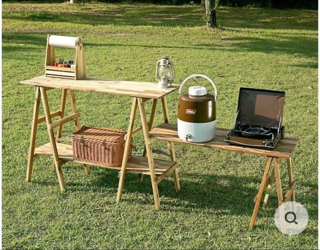 ビジョンピークス　アカシアキッチンラック+オプションテーブル セット ビジョンピークス(VISIONPEAKS) キッチンテーブル アカシアキッチン