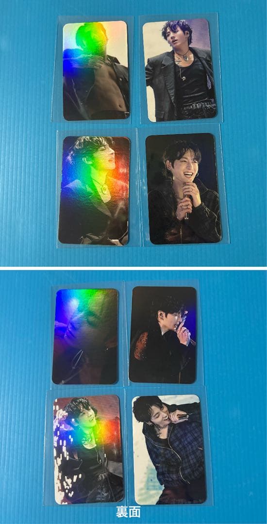 BTS Jungkook 両面ホログラムフォトカード・ロングステッカー