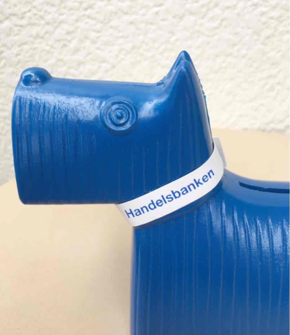 スコティッシュテリア　貯金箱(ブルー) スウェーデン 【希少】