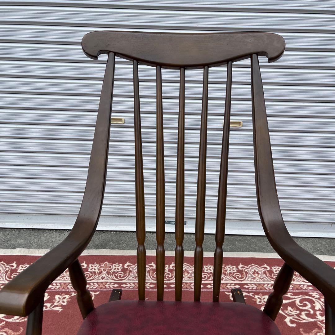 古家具ビンテージ品◾️鳥取家具 木製フレーム ロッキングチェア