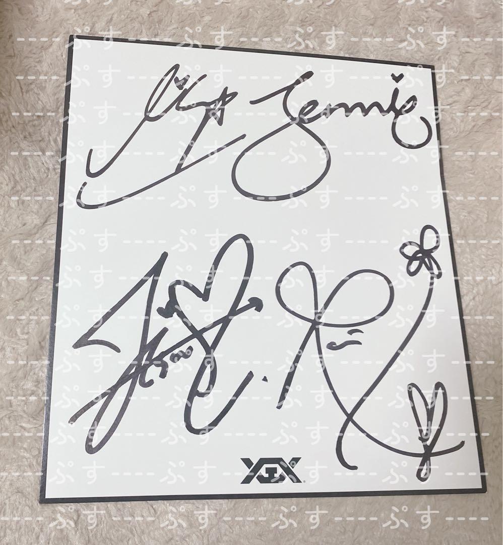 BLACKPINK 直筆サイン色紙 レア】BLACKPINK メンバー全員 直筆サイン