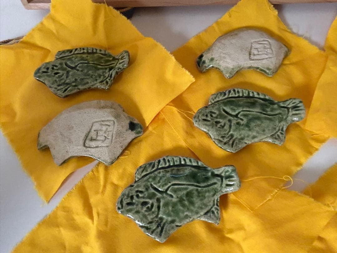 旧家初出し 真作保証 文化勲章 中川一政 車木窯 箸置き 陶工 古美術