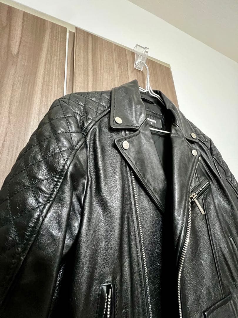 ア*グ様 DSQUARED2 ディースクエアード ライダースジャケット 46サイ