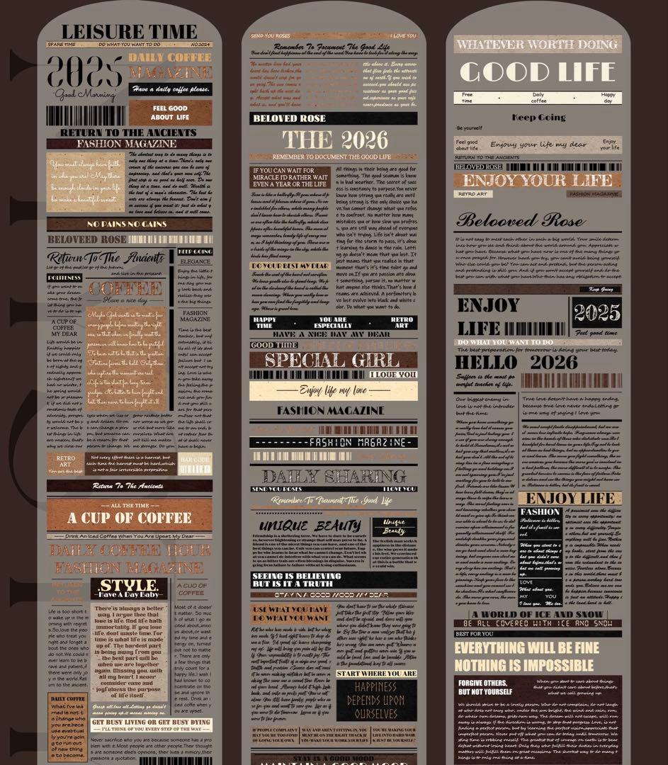 霖蓝汐原创手账《赫尔本副刊》海外マスキングテープ　マステ 【2651】