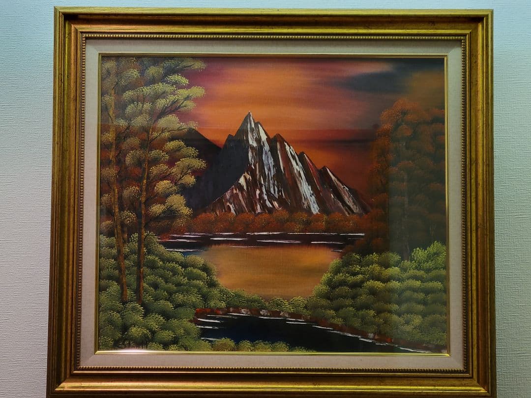 絵画 Mountain glow