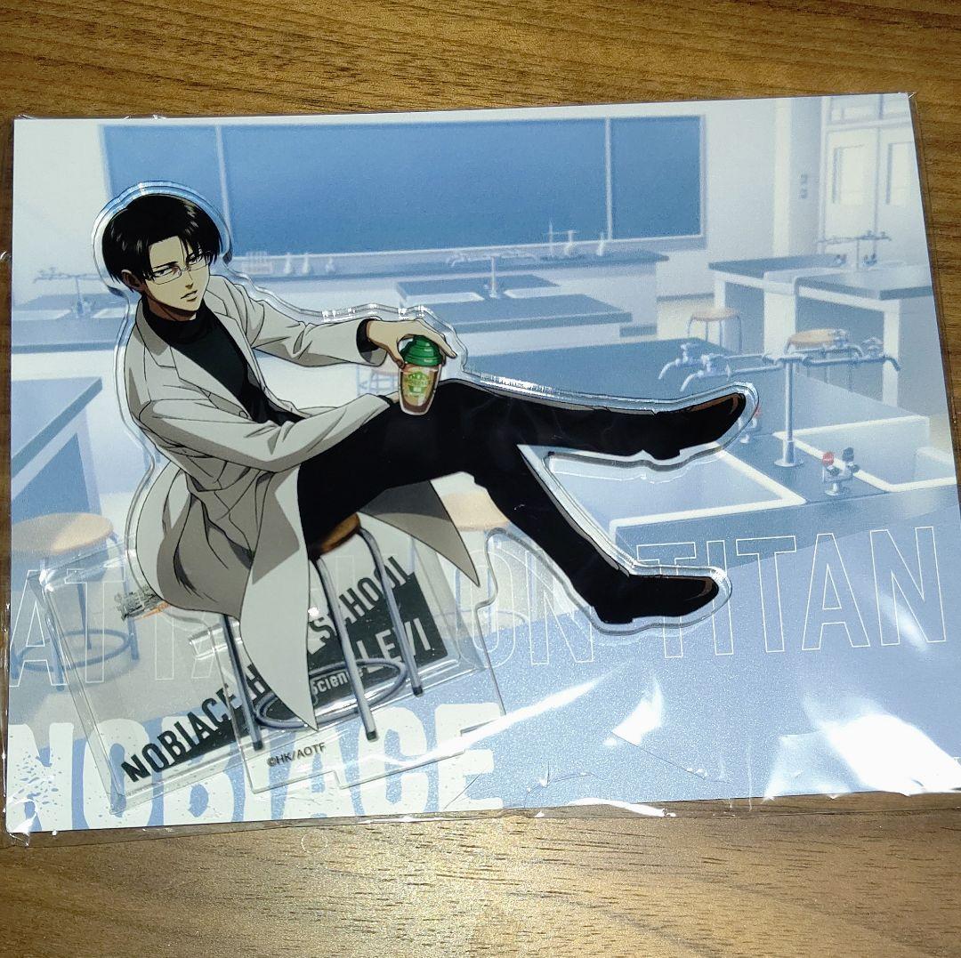 進撃の巨人×NOBIACEコラボ リヴァイ先生のアクリルスタンド ブロック 3種