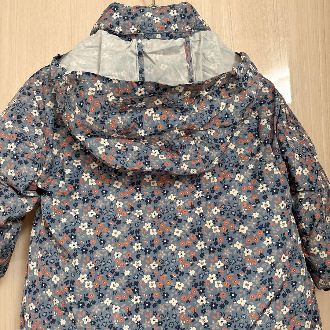 プチバトー　Petit Bateau 中綿　アウター　花　ブルー　女の子 95