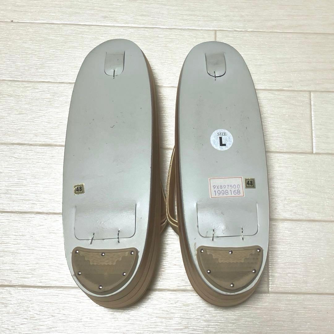 《美品》草履バッグセット　ゴールド　Lサイズ