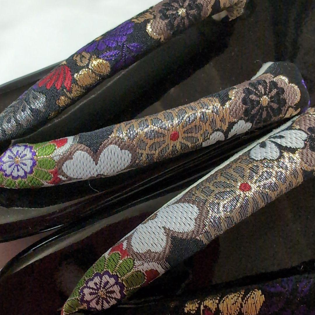 振袖用草履バッグセット　草履バッグセット　帯地 Sサイズ　黒地　新品未使用