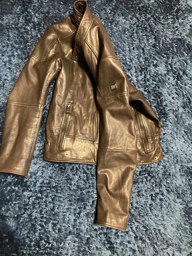 HUGO BOSS ヒューゴボス レザー ジャケット ライダース ラム 羊革