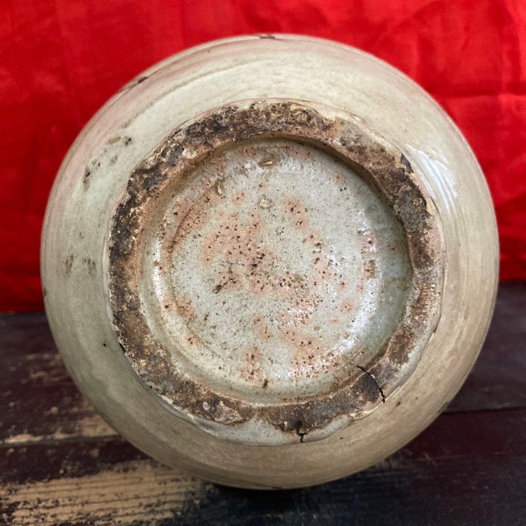 李朝 粉青沙器 白地鉄絵 瓶 ショップ 徳利 魚水草文 鶏龍山