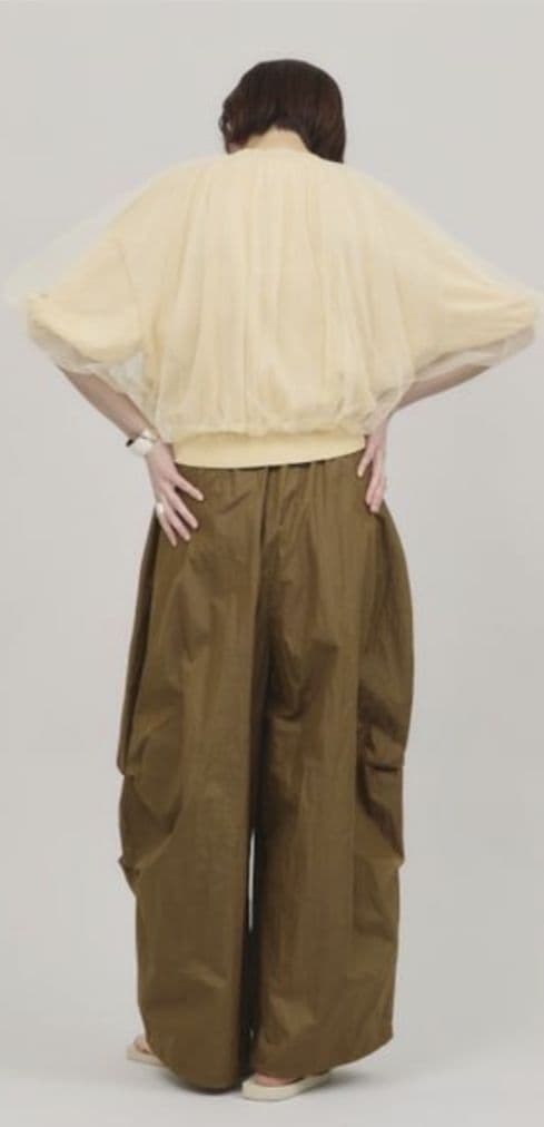 Curensology　ナイロンジップカーゴパンツ　カーキ78