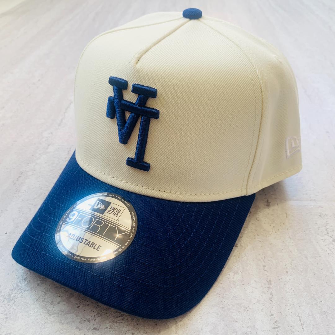 海外限定！ LA ニューエラ キャップ ドジャース 逆ロゴ 白青