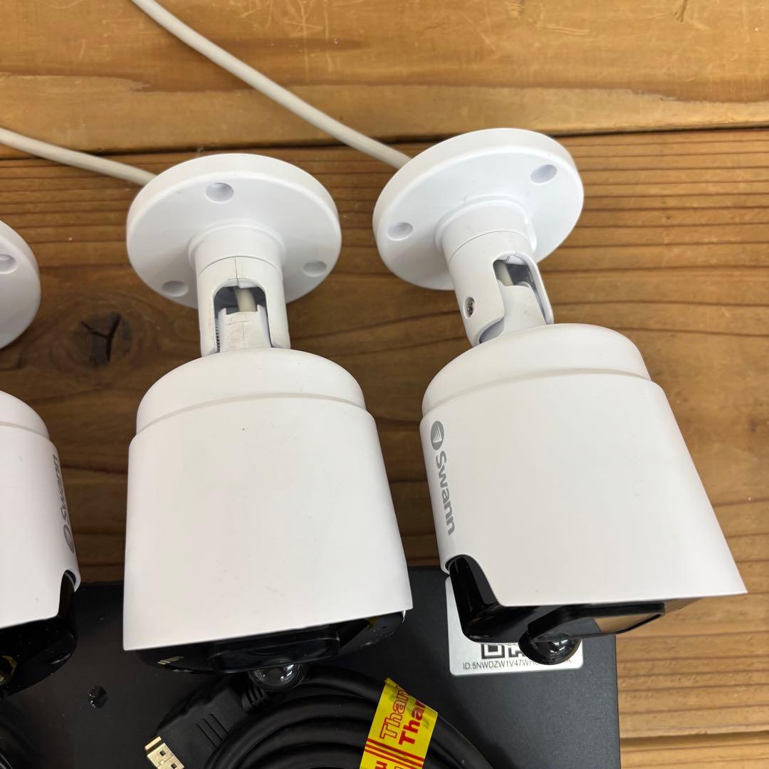 中古美品スワン8CH 4K NVRシステム 2TB4K バレットカメラ4台セット