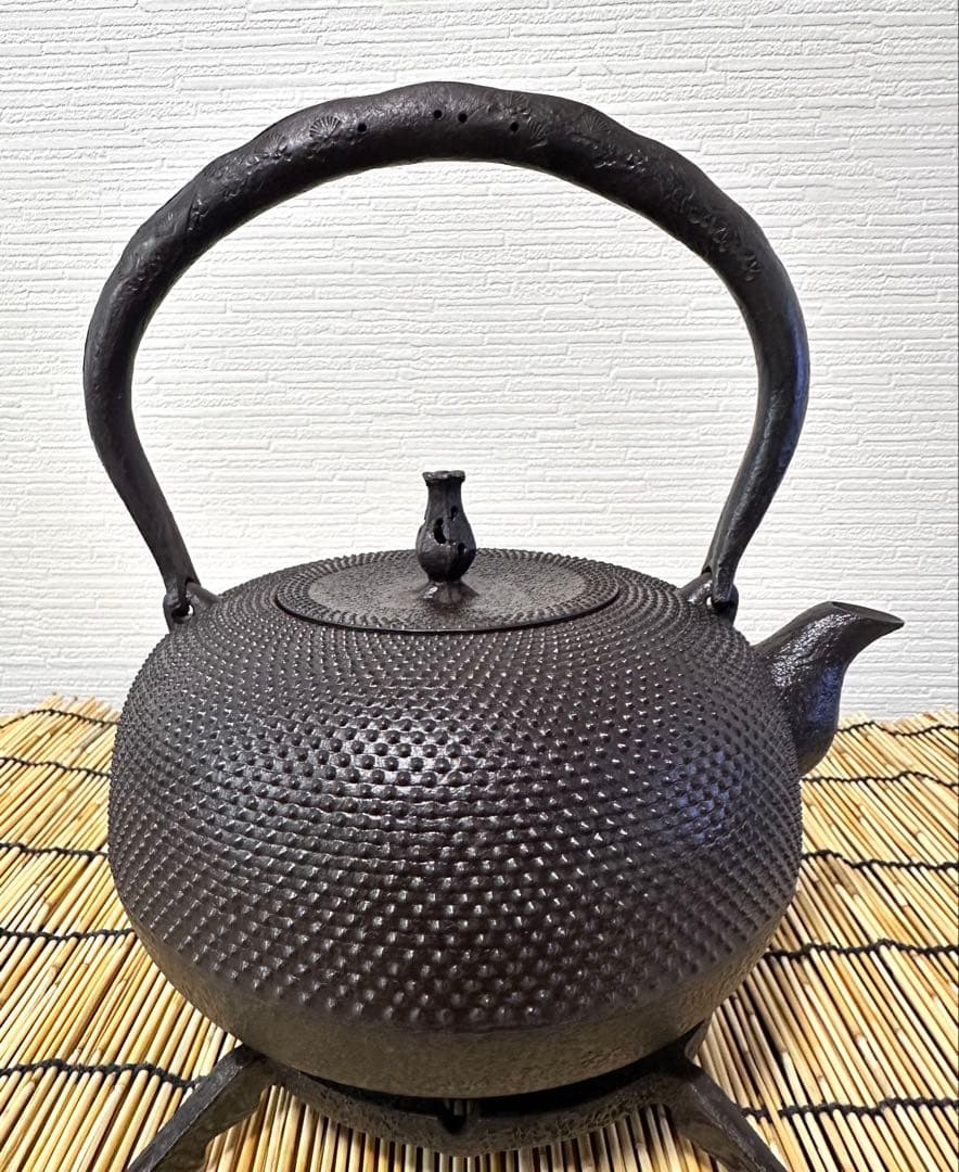 未使用品、南部喜州 (及川 喜徳)造　鍛治打袋鉉　１８型　フラ様　売約済み