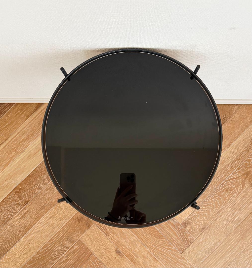 Zuiver☆ガラストップ サイドテーブル/コーヒーテーブル アイアン