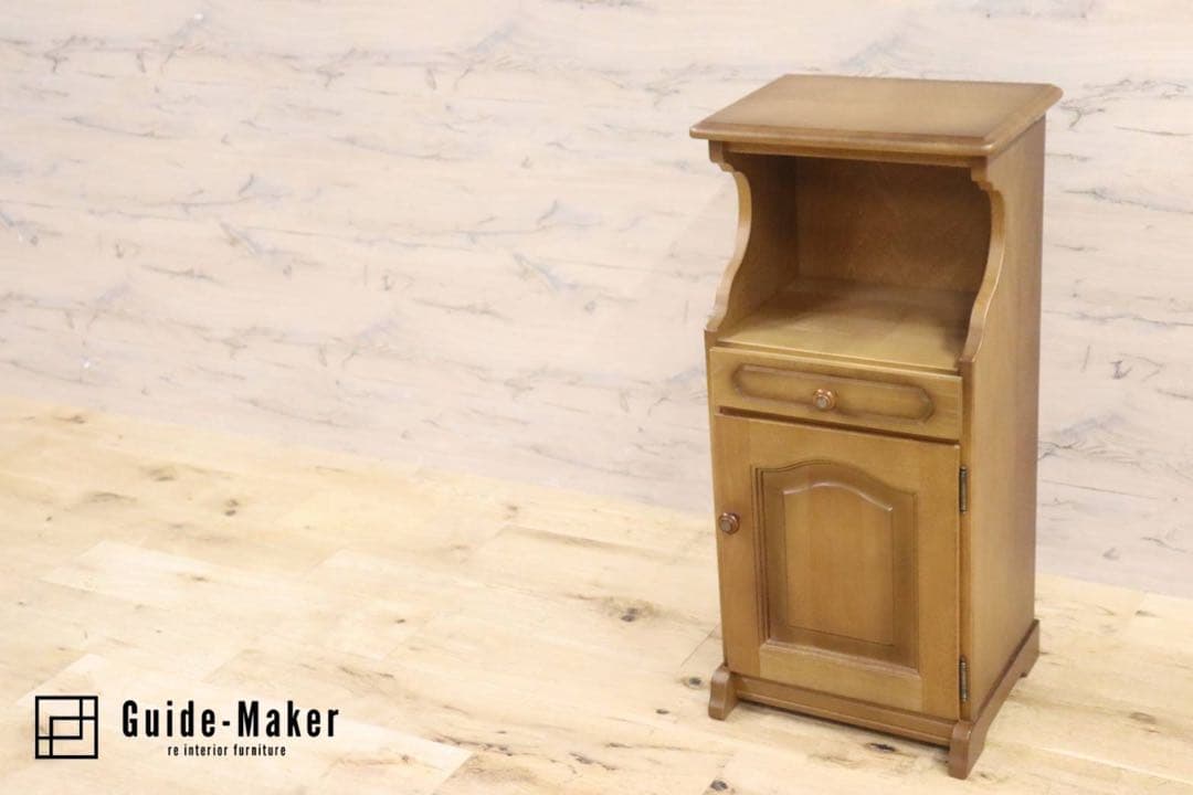 EAC2 カリモク サイドキャビネット 電話台 花台 ディスプレイ台 飾り台