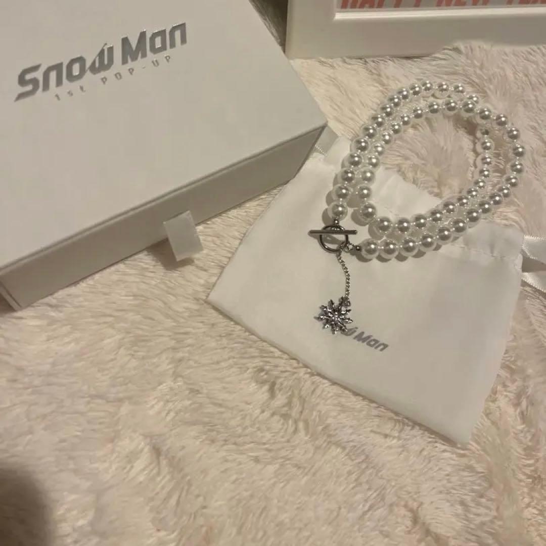  Man POPUP スノーボールネックレス ・巾着袋箱付き