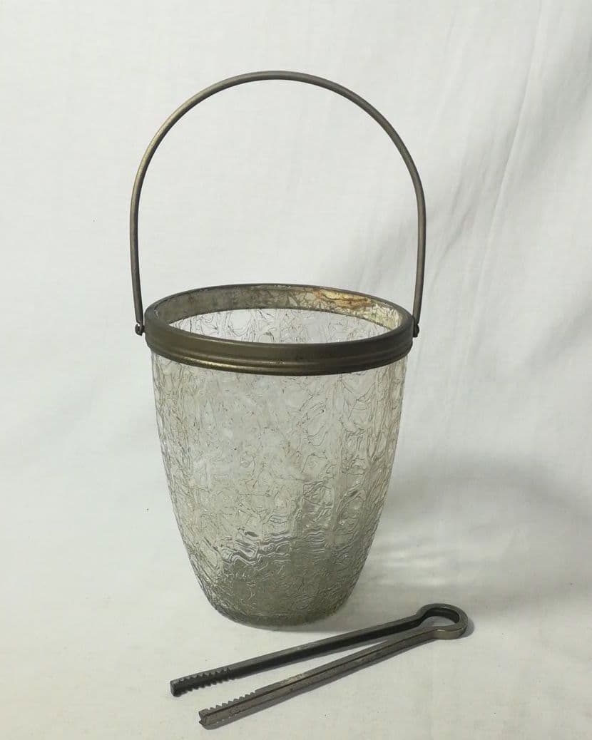 戦前 レトロ ガラス アイスペール レトロ 練りガラス アイスペール