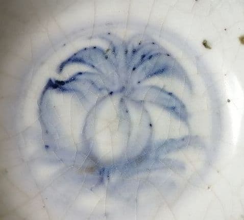 李朝　桃文茶碗