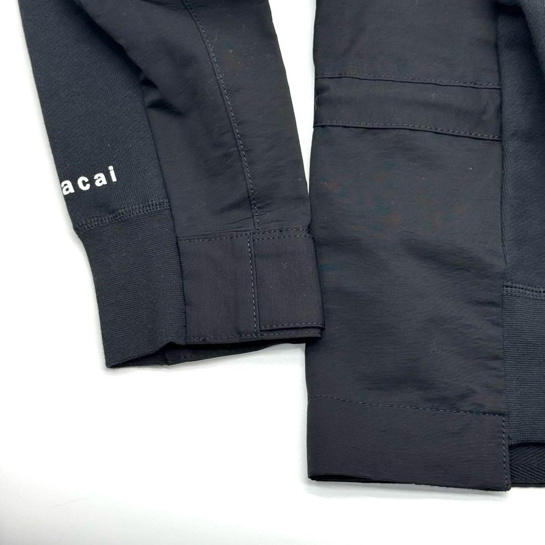 超美品　サカイ　ナイキ　コラボ　ブラック　異素材ドッキング　プルパーカー　2 M