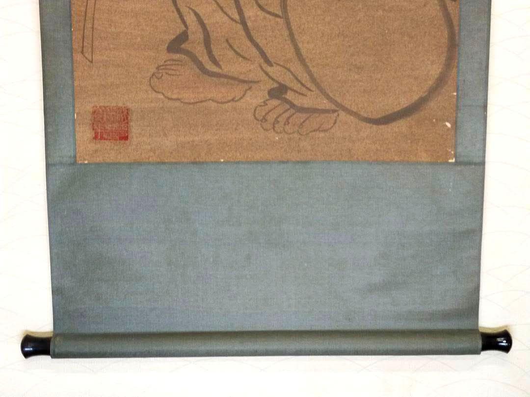 ♥とても古い　掛軸　中国　人物画　掛け軸　骨董　古玩　レトロ