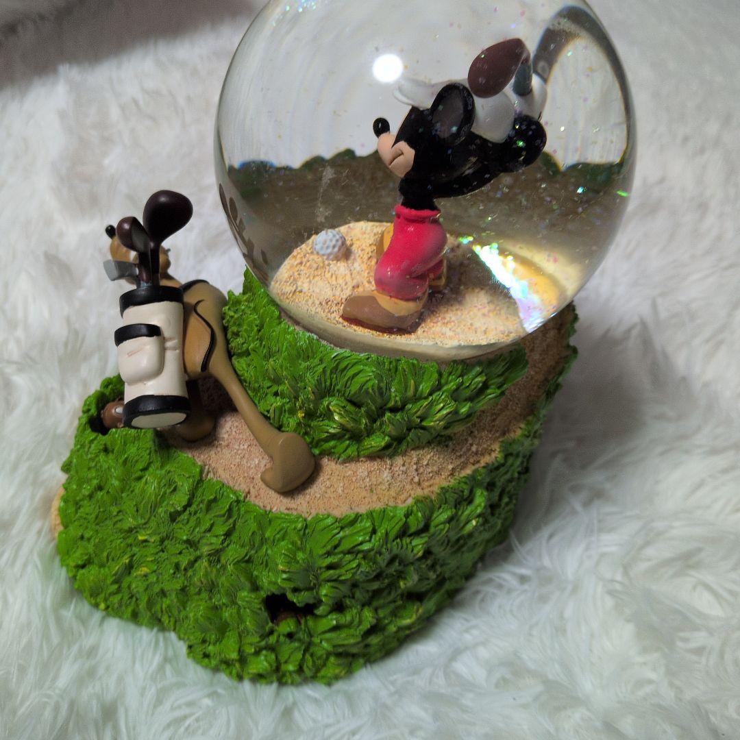 オルゴール　ミッキーのゴルフ　スノードーム