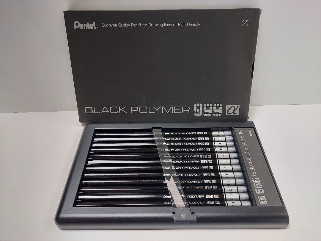 Pentel BLACK POLYMER 999 α 12本入り レトロ鉛筆