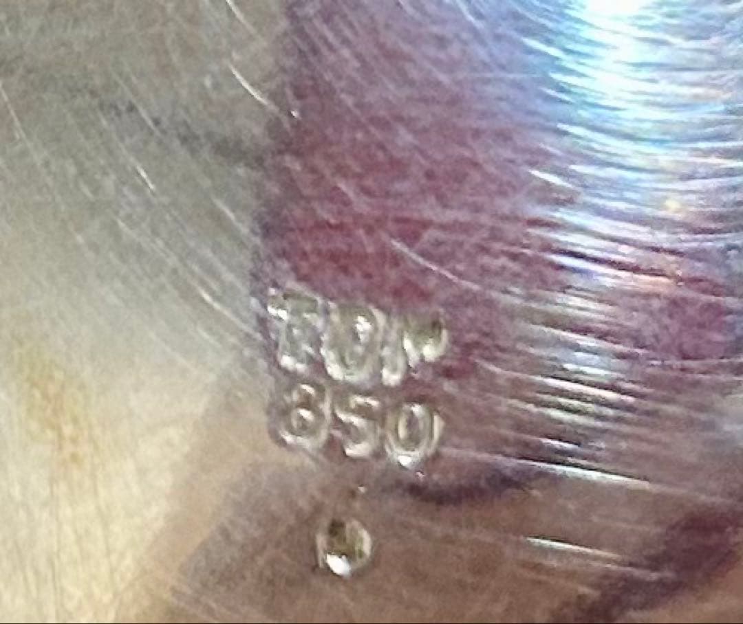 TOP刻印 純銀製ポット型容器（830 Silver）アンティーク工芸品