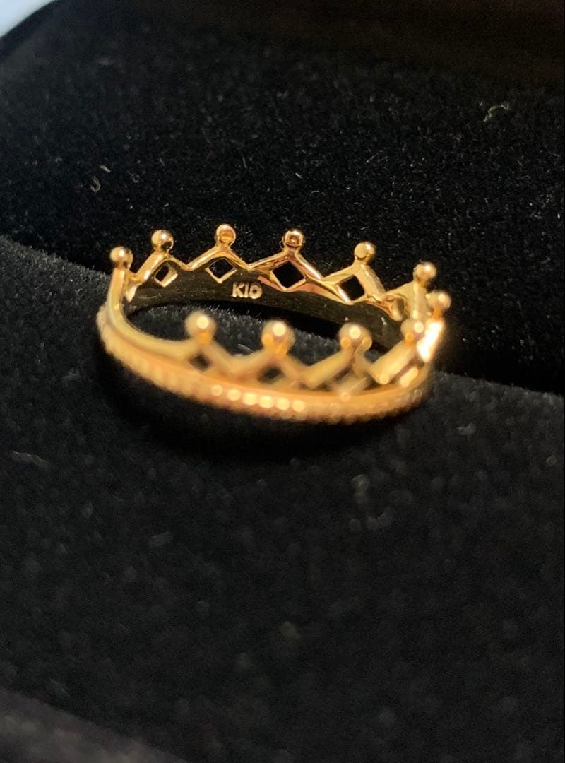 NOJESS ノジェス　K10 リング　クラウンピンキー　ダイヤモンド　4号