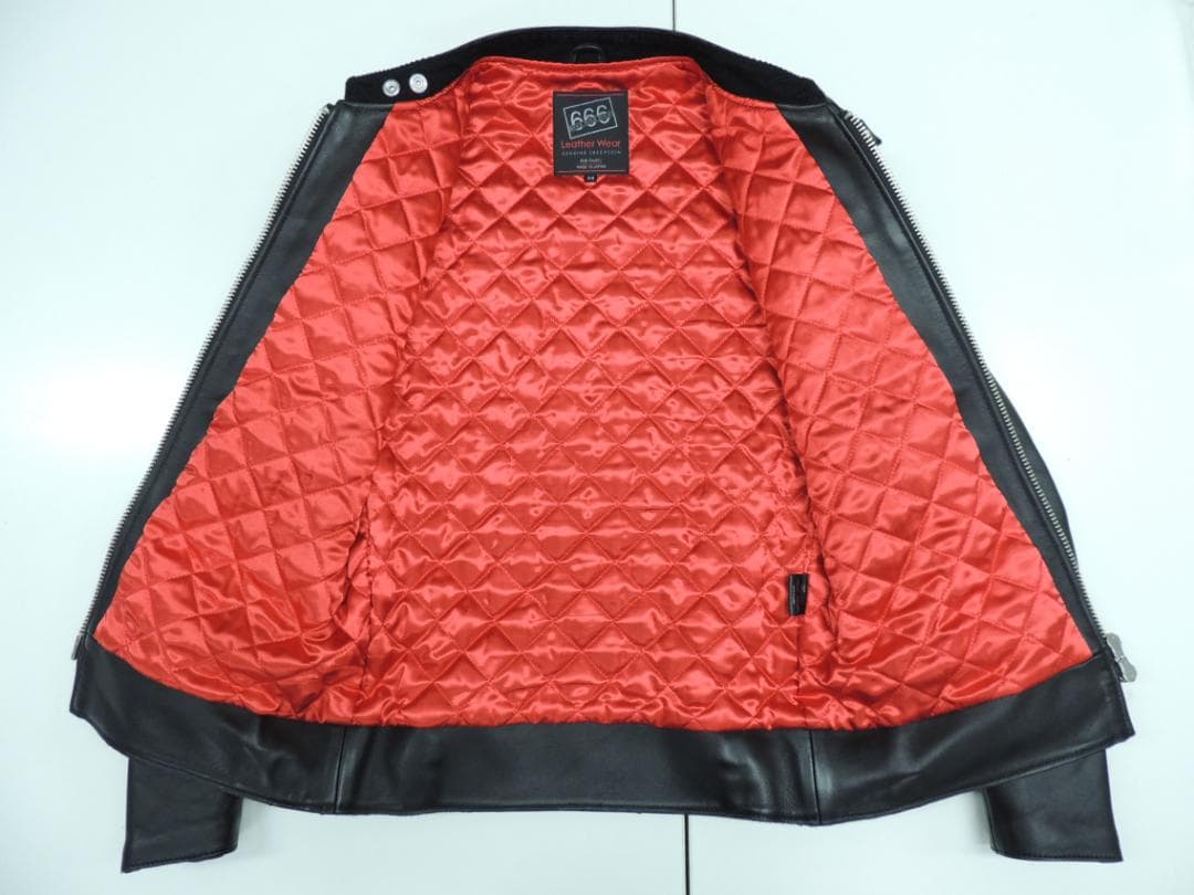 666 MANDARIN COLLAR シープスキン 羊革 シングル ライダース 666