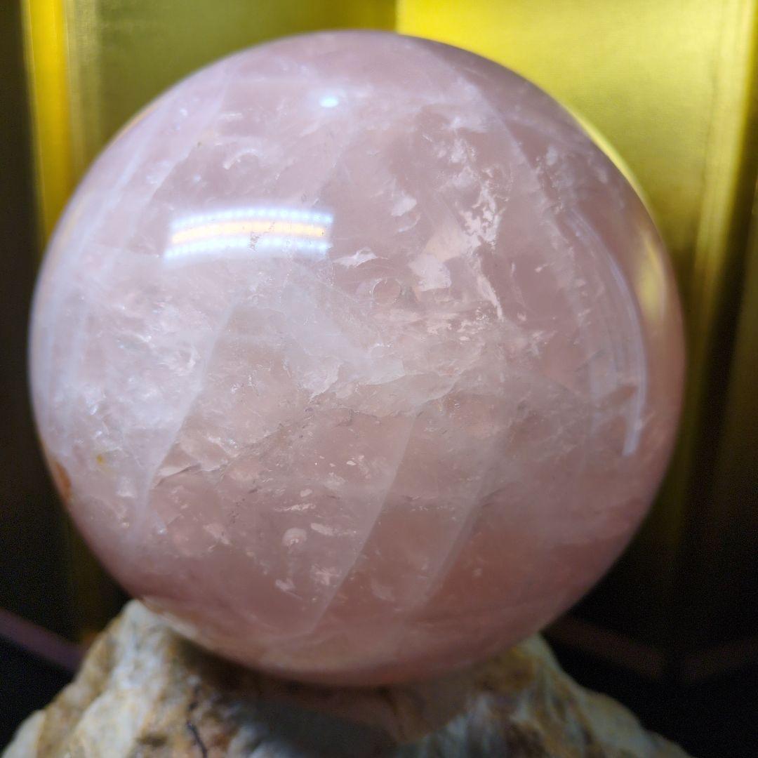 ローズクォーツ スフィア 直径145mm 4.1kg 丸玉天然石 パワーストーン