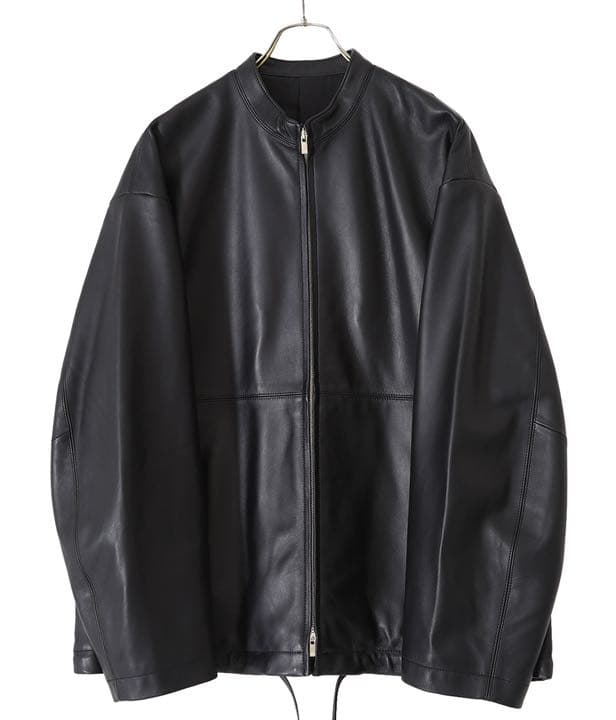 stein ノーカラーライダースジャケット 22ssレザージャケット