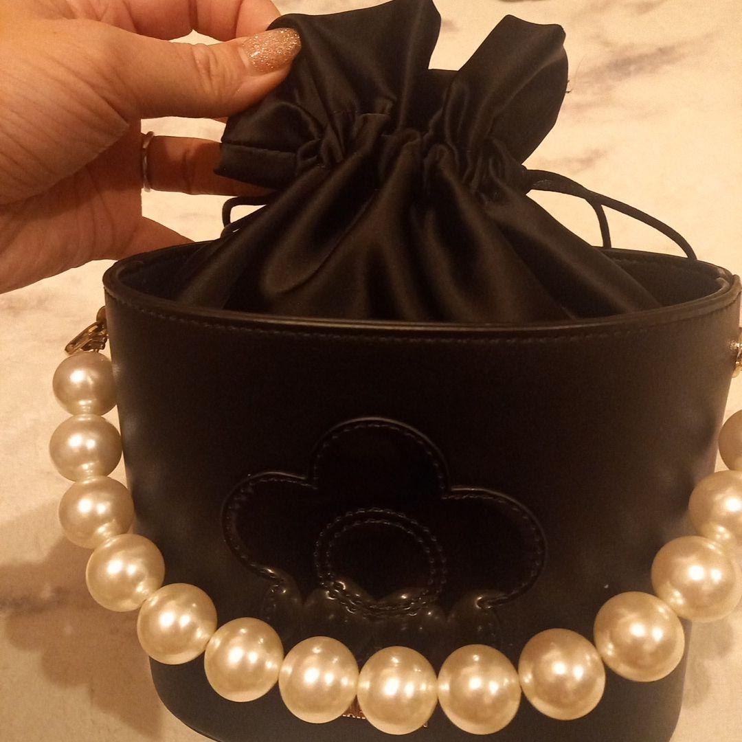 MARY QUANT パールハンドル パーティーバッグ