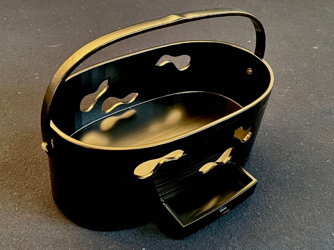 美品】「祖」 鵬雲斎好 六瓢透かし 莨盆 平安 満樹 共箱 共布 （