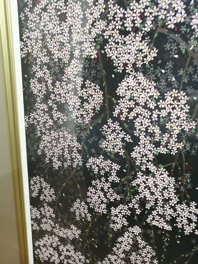 中島千波 「桜花春宵」リトグラフ版画桜日本画限定