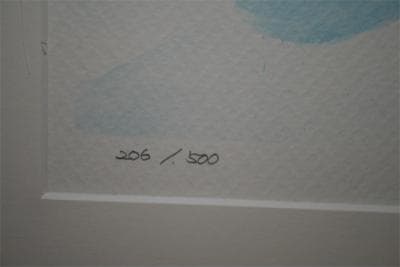 ★国仲真由美★綺麗なリトグラフ★『卓上の静物：ガラス花瓶の花束とりんご』です。★