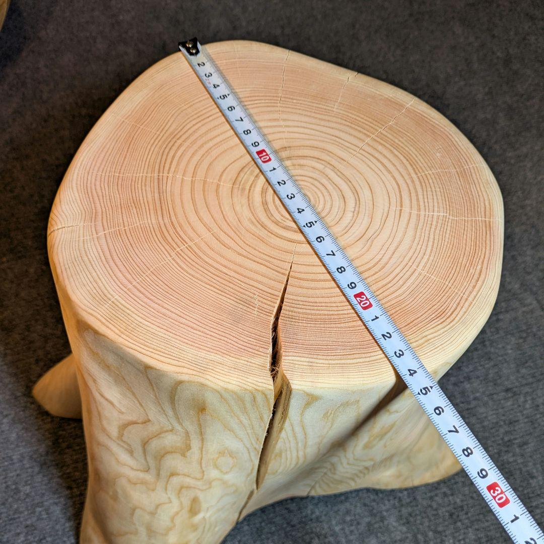 檜　切り株　丸太　椅子　スツール　 高さ約31㎝