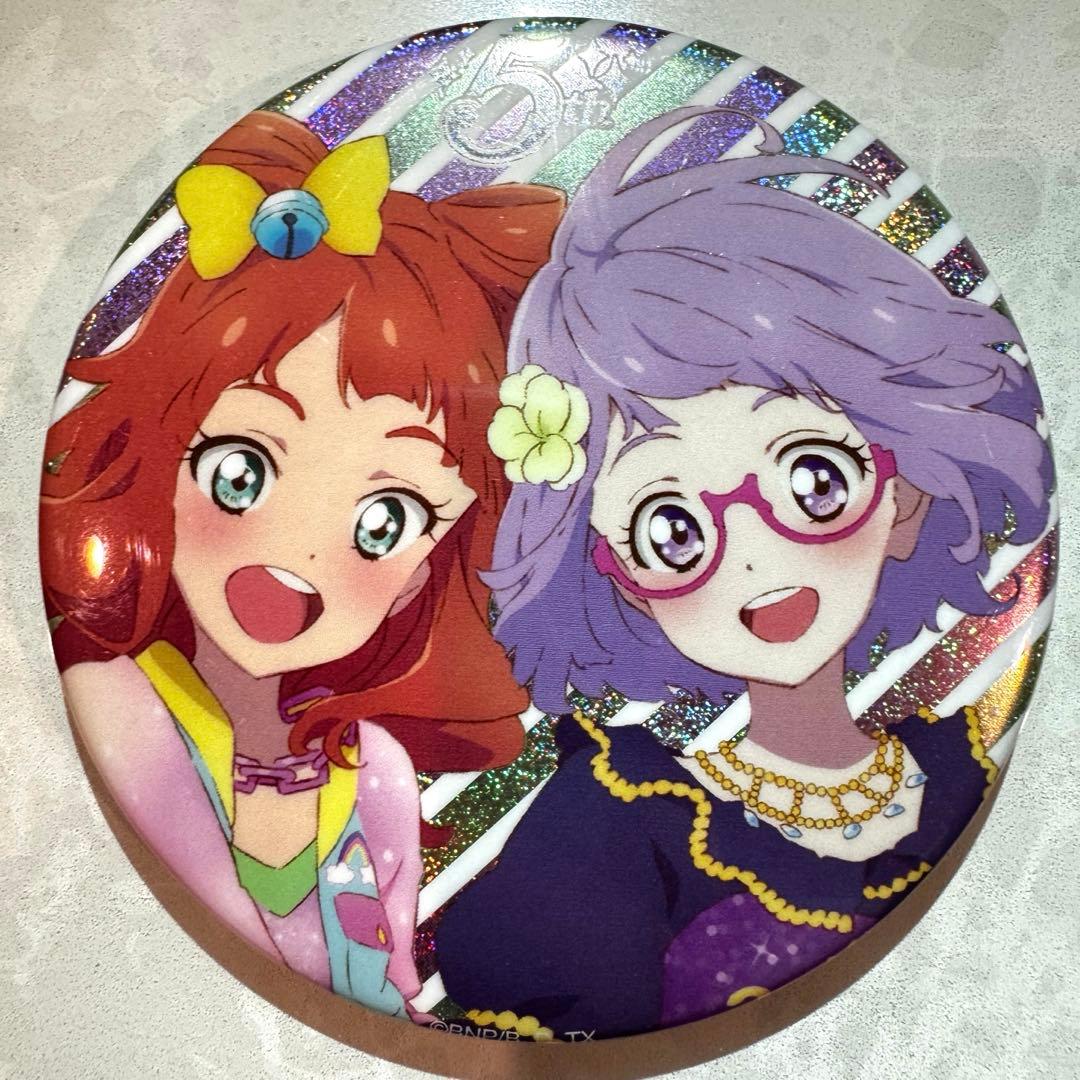 アイカツ 5周年 5th グリッター 缶バッジ 星宮いちご いちご