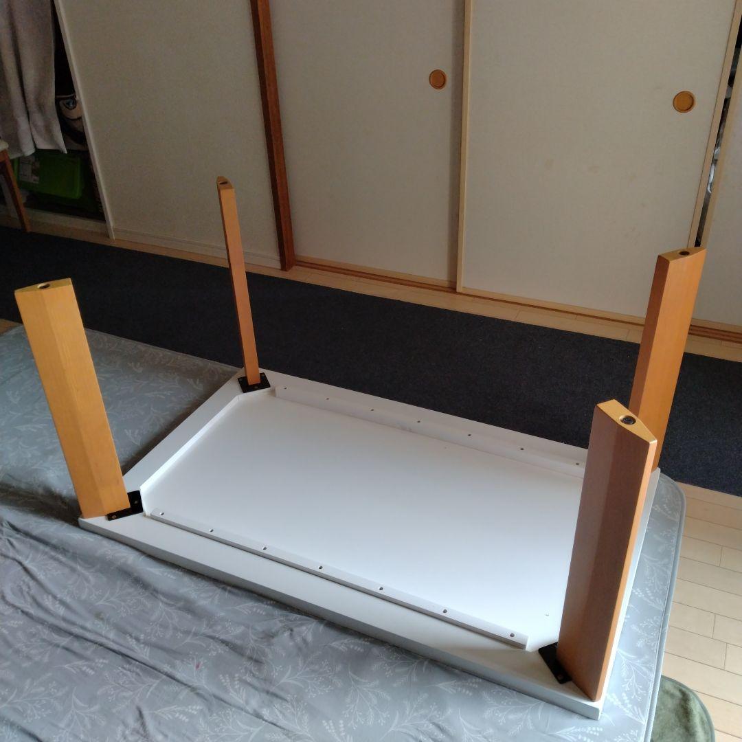 大川家具　木製テーブルと椅子4脚セット