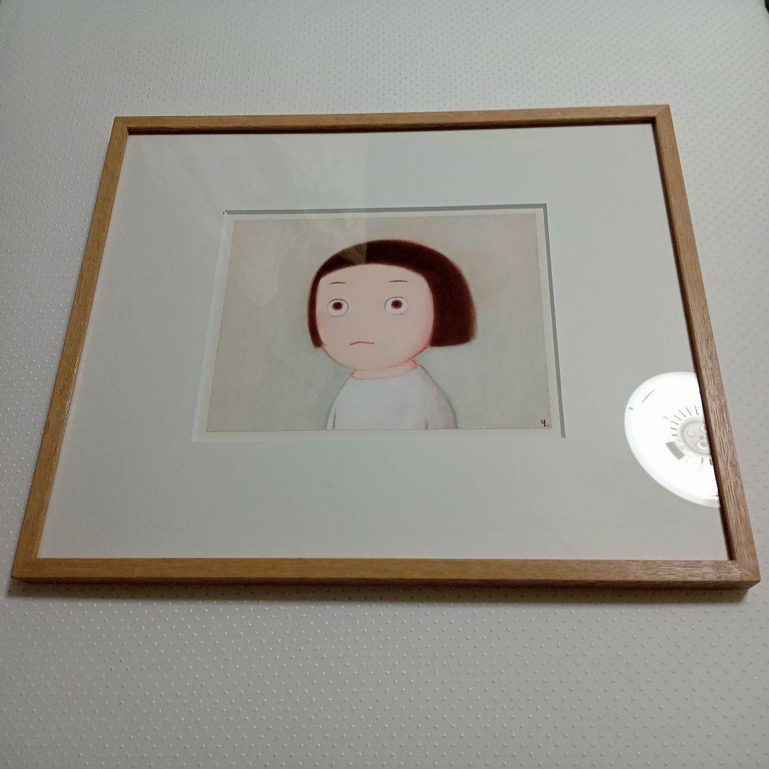 アート 木製額入り　女の子の絵　作家作品