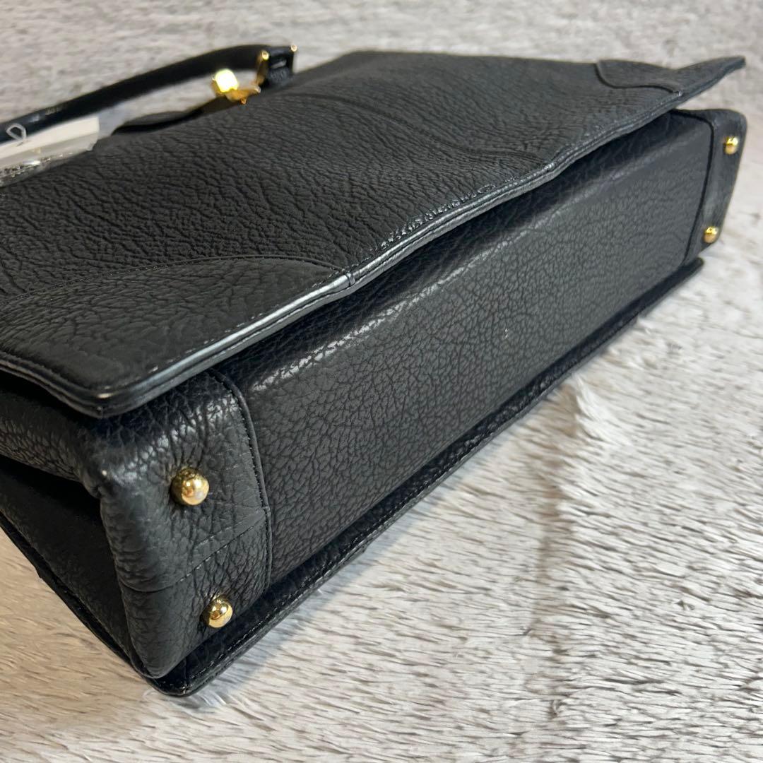 JRA認定　シャークスキン　鮫革　ビジネスバッグ　ブリーフケース