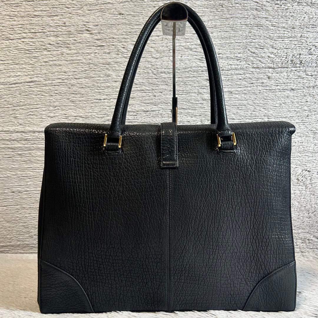 JRA認定　シャークスキン　鮫革　ビジネスバッグ　ブリーフケース