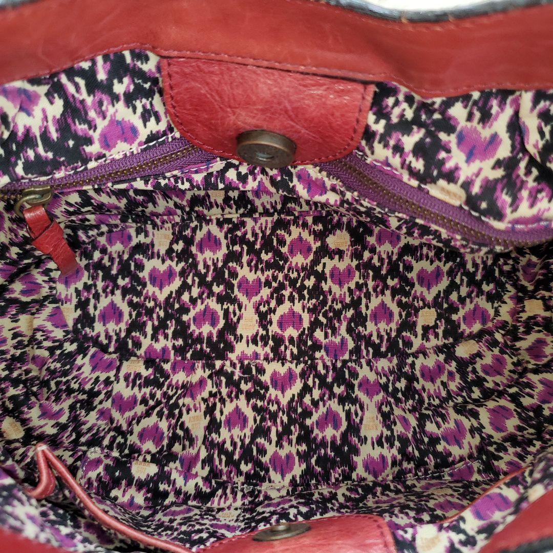 ⭐良品⭐ANNA SUI レザー ショルダーバッグ 赤 バタフライ