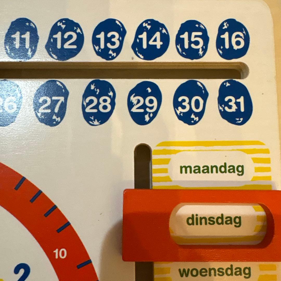 知育時計 知育カレンダー ミッフィー Nijntje木製 オランダ