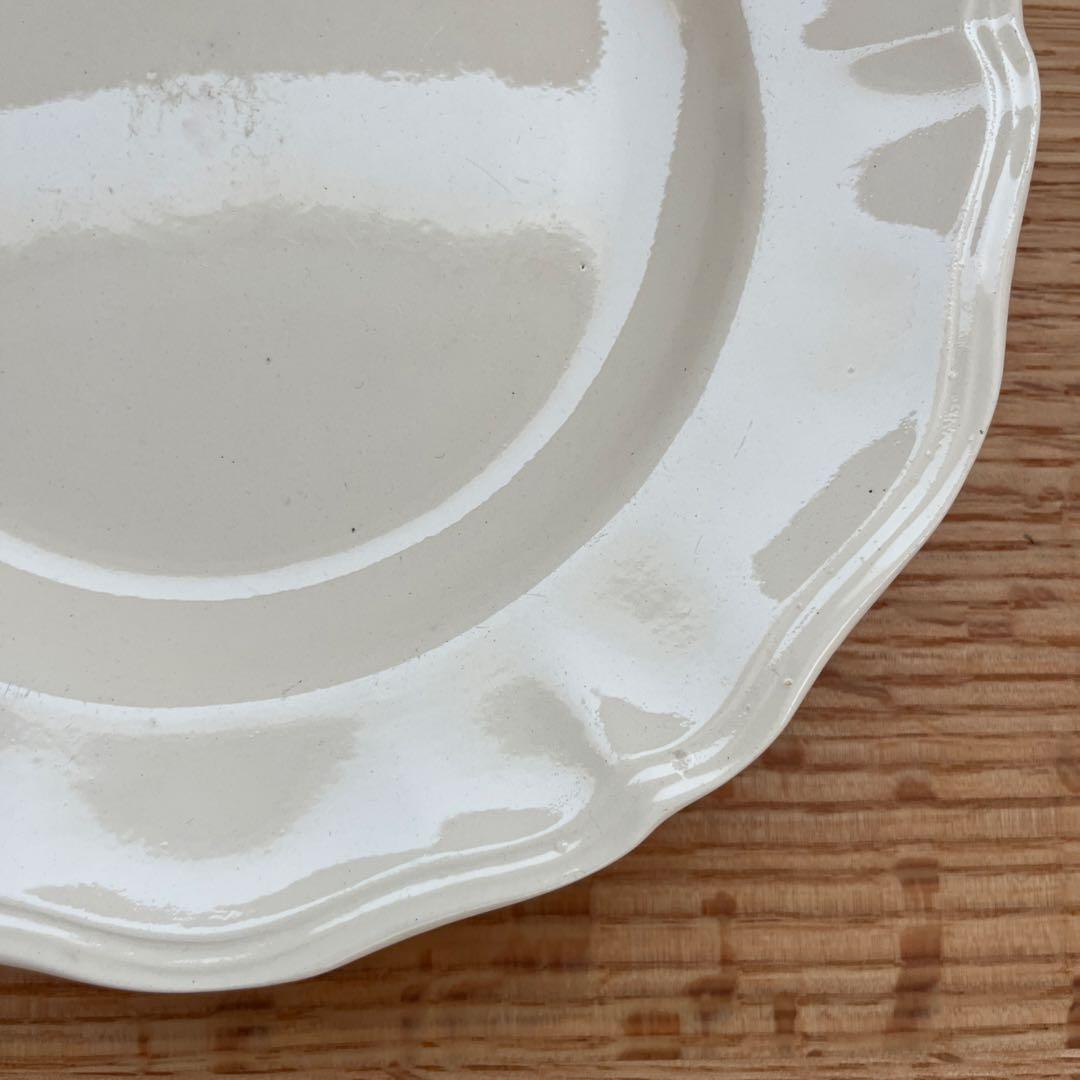 サルグミンヌ 脚付き プレート 花リム コンポティエ フランスアンティーク