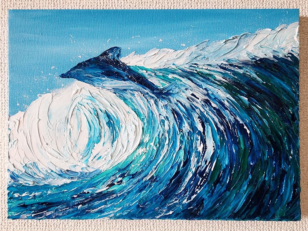 風景画 海 テクスチャーアート 抽象画 海の絵 夏 キャンバスアート