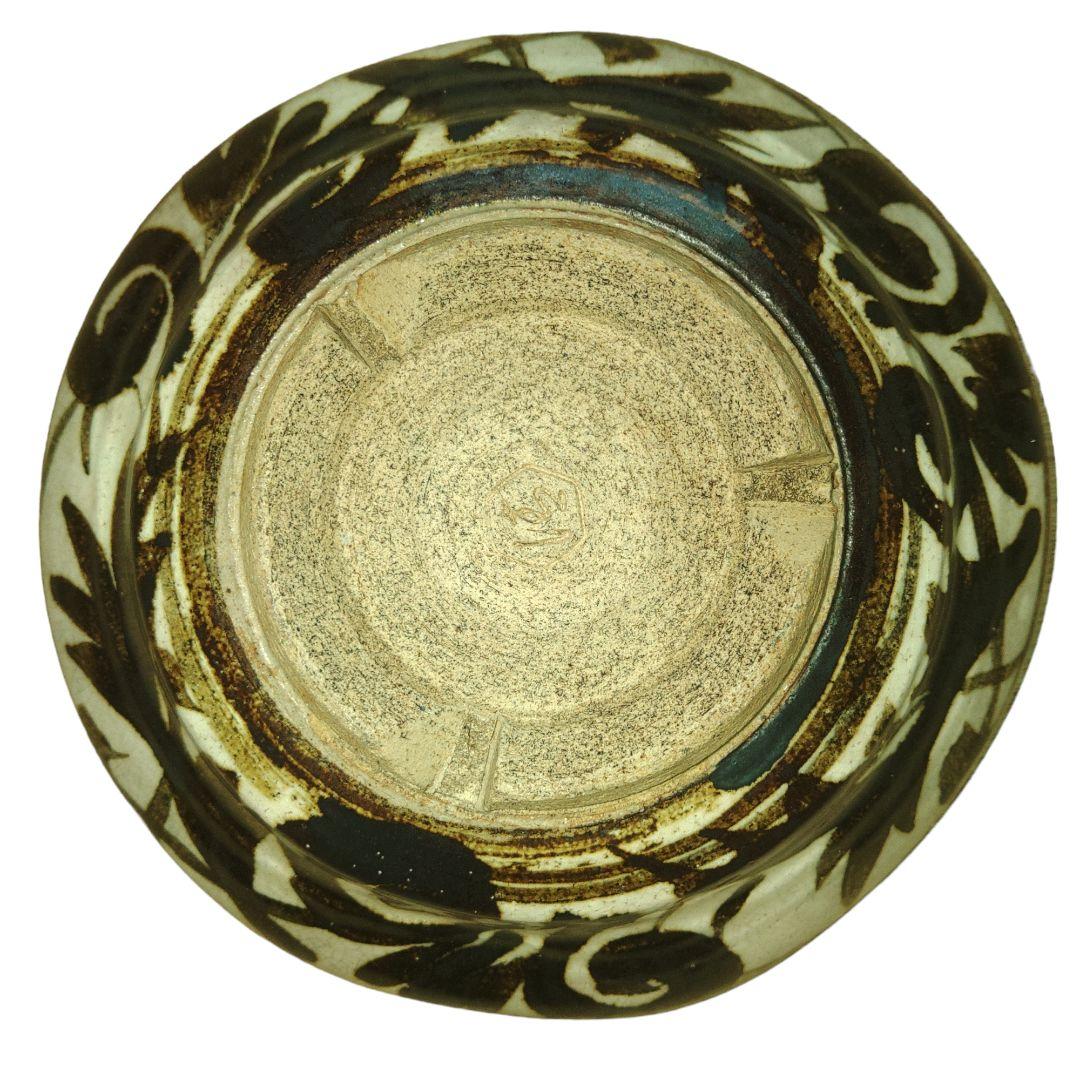 清水六兵衛 古鉄絵菓子皿 切欠高台