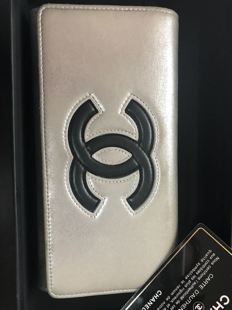 CHANEL□シャネル 希少！お値下げ☆シルバー 長財布 ココマーク