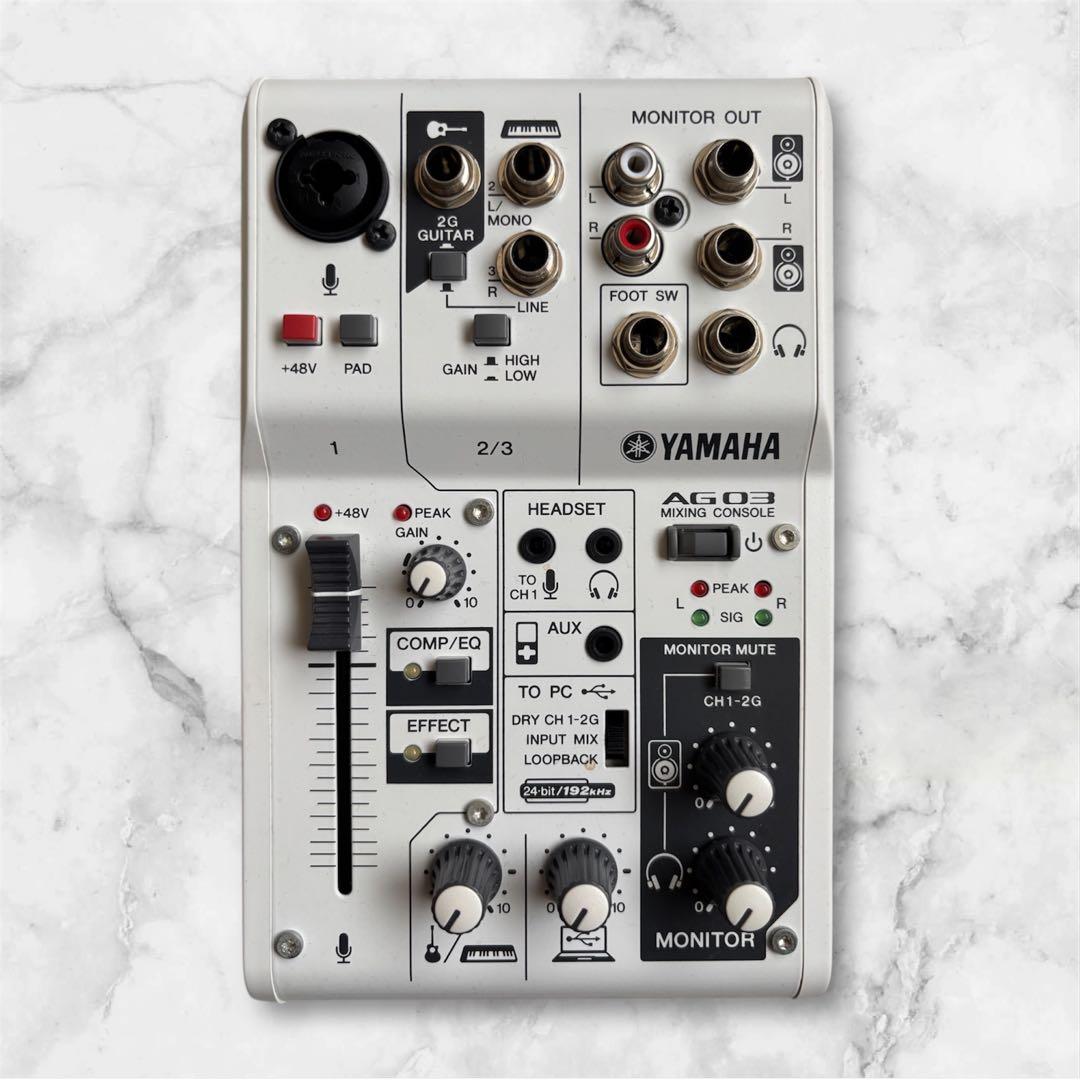 YAMAHA AG03ミキサーとMPM-1000 コンデンサーマイク 配信セット